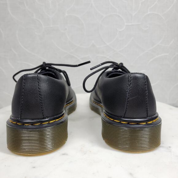 Dr Martens Derby Shoes Kids 2 Black Leather Lace Up‎ Chunky - Picture 14 of 15